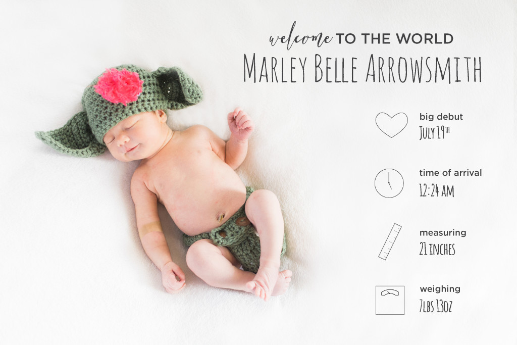 Atlanta Newborn Photography - Baby Announcement - Welcome to the world baby - Baby Announcement Postcard