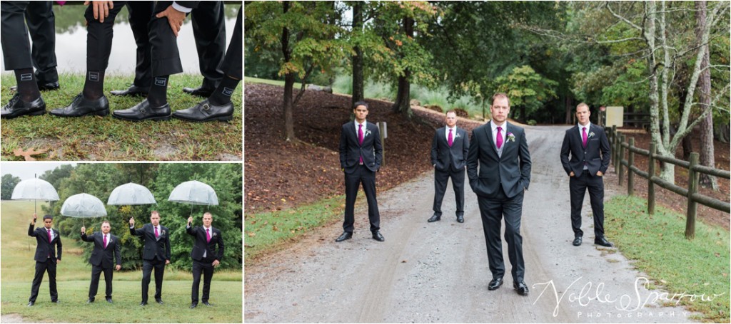 Beautiful fall, rainy day wedding, at the Shamrock Community Building in Jonesboro, Georgia