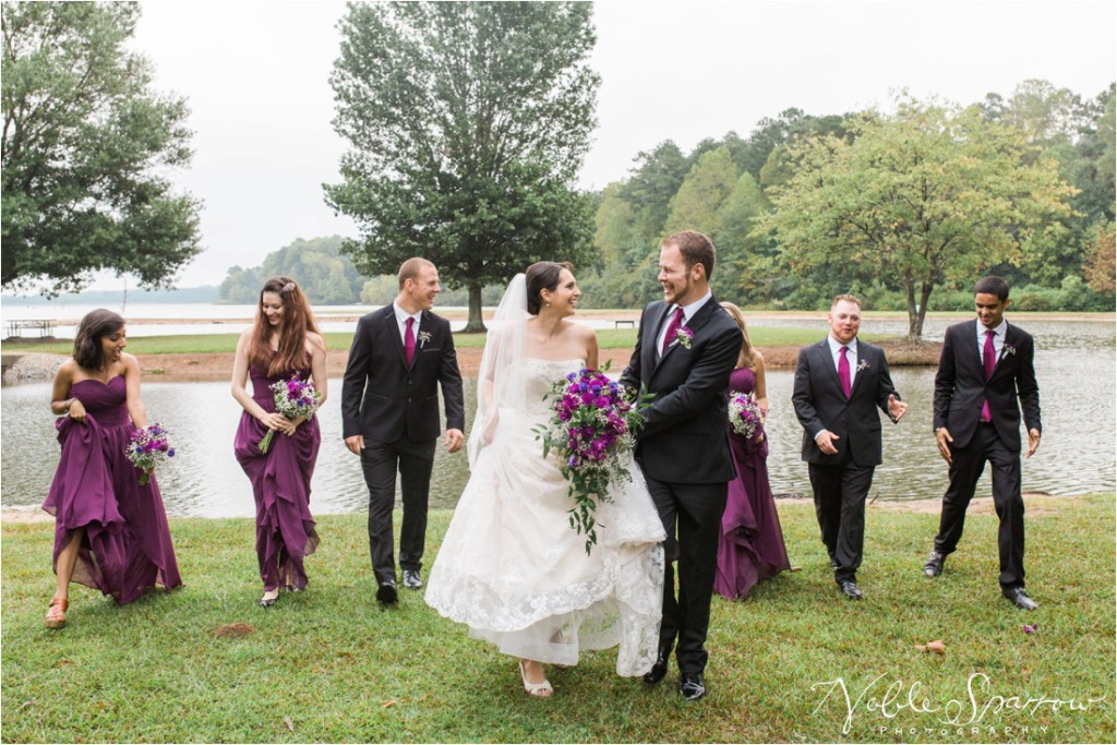 Beautiful fall, rainy day wedding, at the Shamrock Community Building in Jonesboro, Georgia