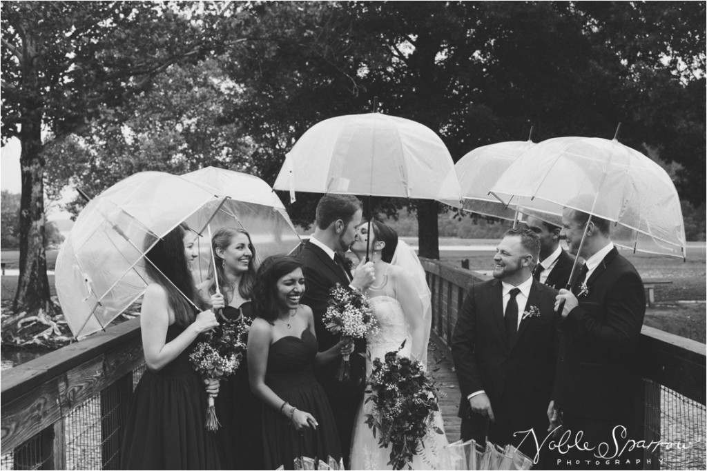 Beautiful fall, rainy day wedding, at the Shamrock Community Building in Jonesboro, Georgia