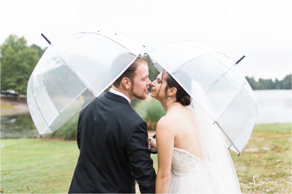 Beautiful fall, rainy day wedding, at the Shamrock Community Building in Jonesboro, Georgia