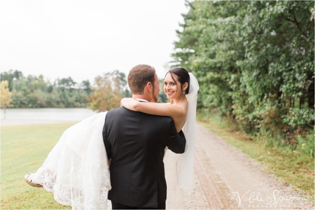 Beautiful fall, rainy day wedding, at the Shamrock Community Building in Jonesboro, Georgia