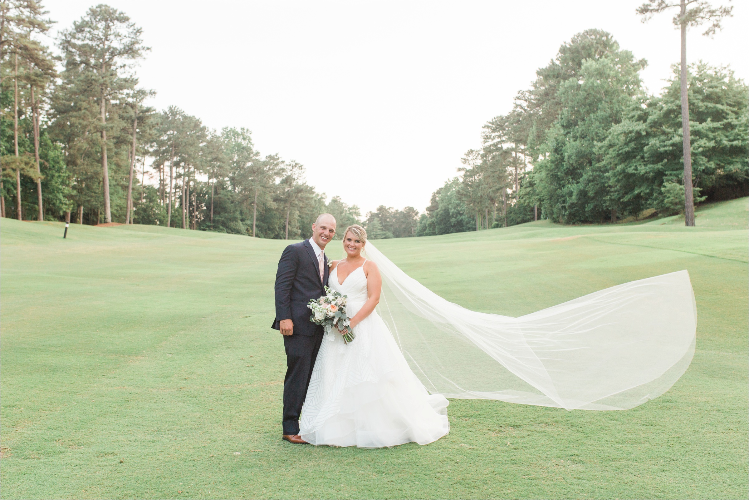 Country Club of the South, Atlanta, Georgia Blush and Gold summer Wedding